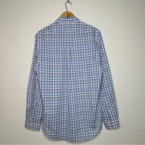 Ralph Lauren Blue Plaid Classic Fit Button Down Shirt Size Medium - Picture 6 of 8